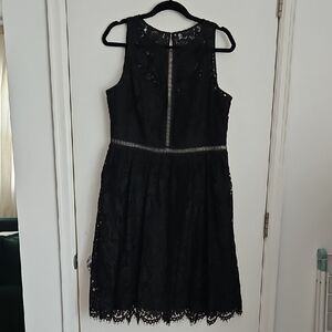 Adrianna Papell Black Lace Dress